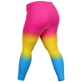 Pansexual Pride Ombre High-Waist Plus Leggings Plus Size Legging - AOP PRIDE MODE